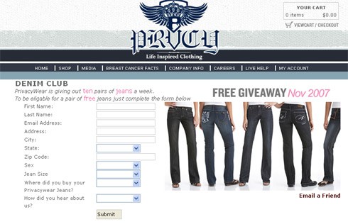 PrivacyWear Denim Giveaway