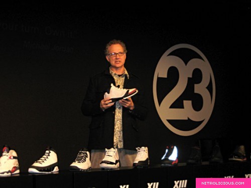 Tinker Hatfield holding Air Jordan XX3