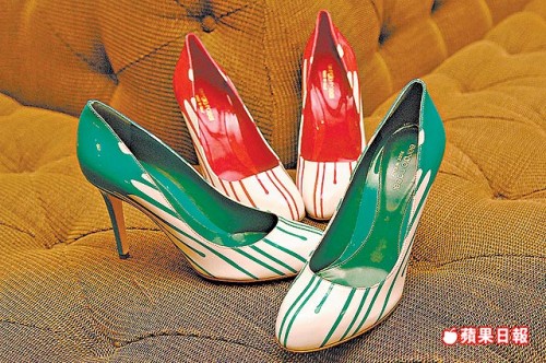 Sergio Rossi Drip Paint Pumps