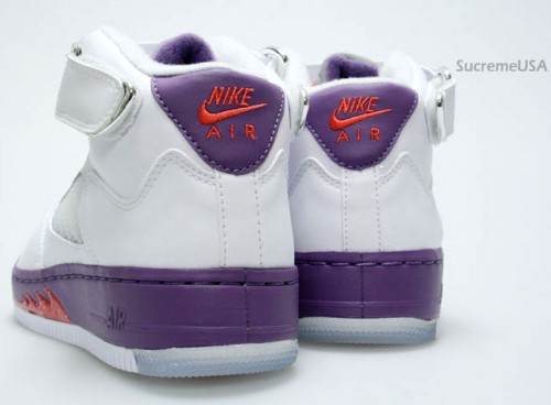 Air Jordan Force V (5) GS   White   Sunburst   Grey Violet
