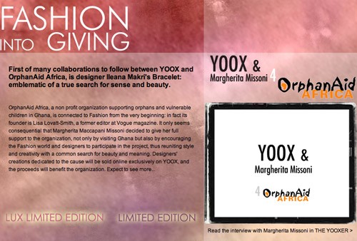 YOOX & Margherita Missoni for OrphanAid Africa