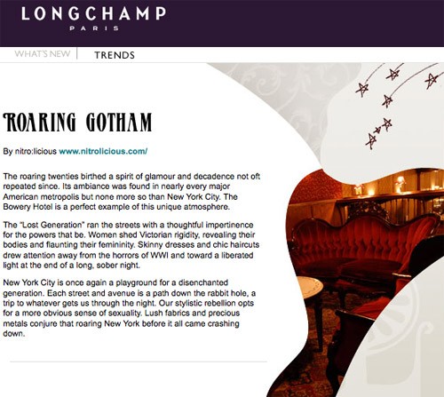 Longchamp Roaring Gotham Chronicle