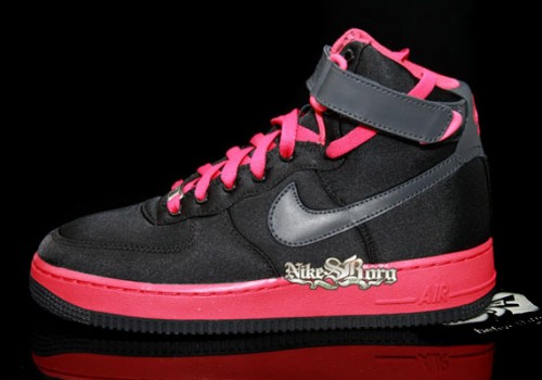 Nike Air Force 1 High WMNS - Satin - Black - Pink