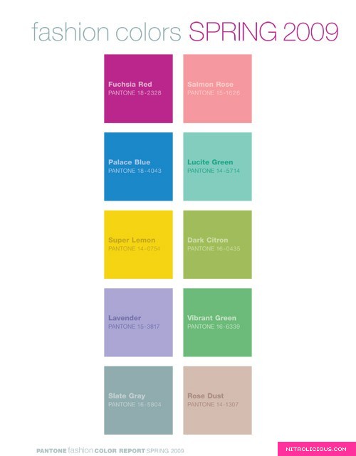 Pantone Fashion Color Report   Spring 2009