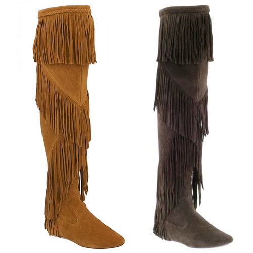Sam Edelman Uri Suede Over the Knee Fringe Boots