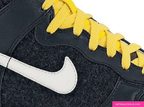 Nike Womens Dunk High Premium - Black - Tour Yellow