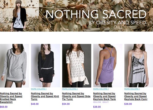 Nothing Sacred by Obesity and Speed for Urban Outfitters