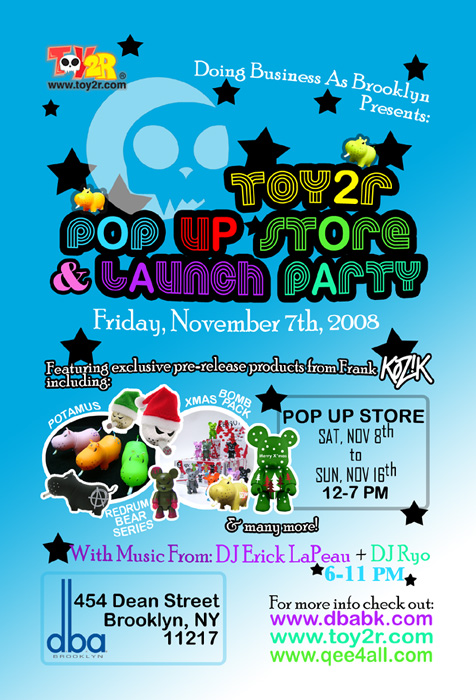 Toy2R Pop Up Store at DBA Brooklyn