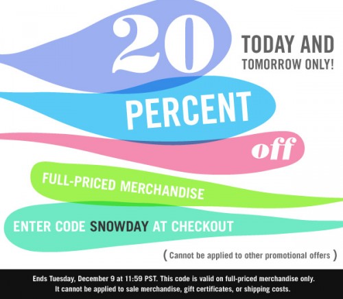 Shopbop   20% Off Full Priced Merchandise!