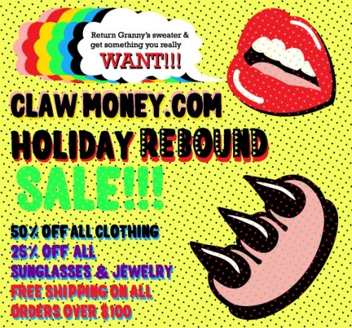 Claw Money Holiday Rebound Sale   Up to 50% Off!