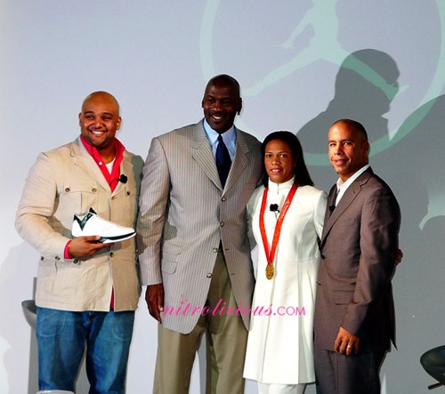 Michael Jordan + April Holmes unveil the Air Jordan 2009