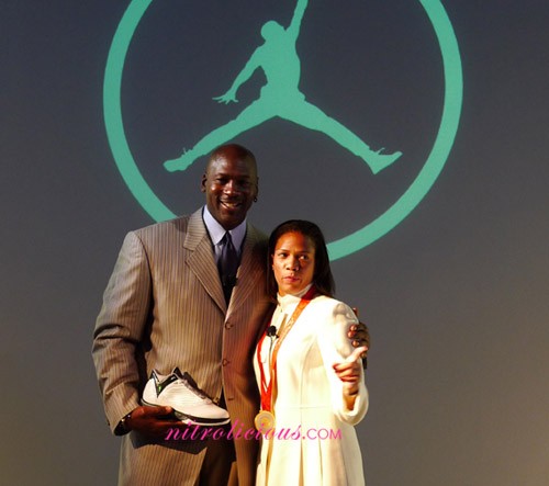 Michael Jordan + April Holmes unveil the Air Jordan 2009