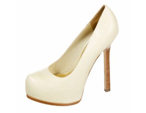 Bebe Liza Leather Platform Pump & France Wedge