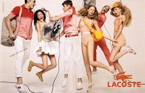 Lacoste's ad campaigns are so fun colorful and energetic the models looks