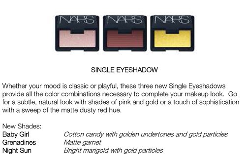 NARS Cosmetics Spring 2009 Collection