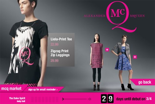 McQ Alexander McQueen for Target Countdown!