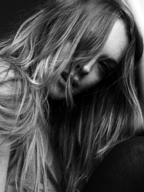 Lindsay Lohan Strips for Hedi Slimane
