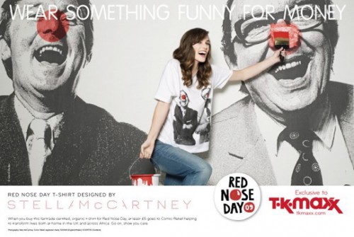 Stella McCartney Red Nose Day T shirts for Comic Relief