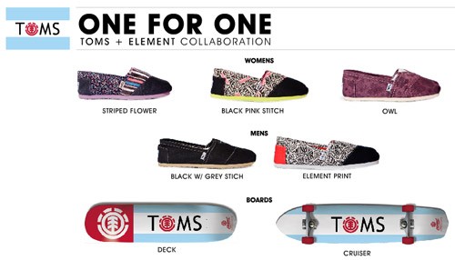 Limited Edition TOMS Shoes + Element