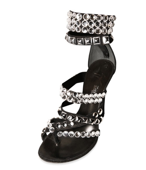 Rihanna Rockin Balmain Studded Crystal Sandals!