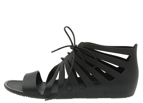 Givenchy Lace Up Cage Jelly Sandals