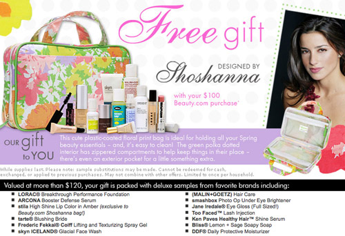 Shoshanna Free Gift Bag @ Beauty.com
