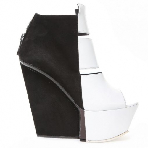 Gareth Puge Black & White Platform Shoes