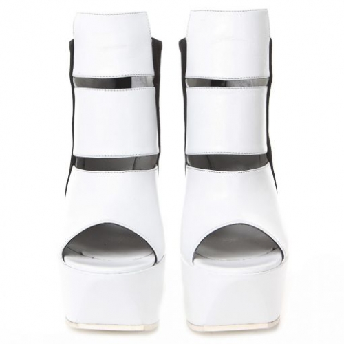 Gareth Puge Black & White Platform Shoes