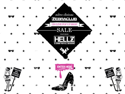 nitro:licious x Hellz Bellz x Zebra Club Online Pop Up Shop