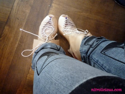 Jeffrey Campbell Doo Lace Up Peep Toe Shoes