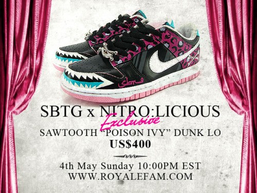 SBTG x nitro:licious Sawtooth Poison Ivy Dunk Lo