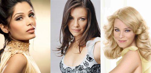 Freida Pinto, Evangeline Lilly & Elizabeth Banks for LOréal