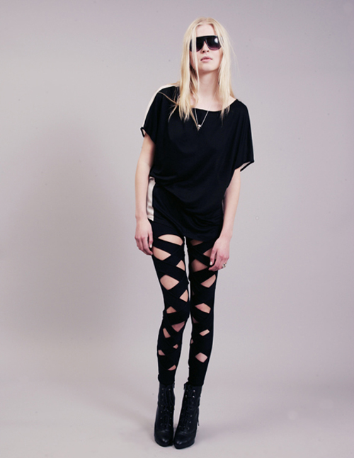 Stolen Girlfriends Club Black Silk Bandage Leggings