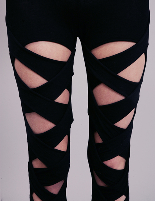 Stolen Girlfriends Club Black Silk Bandage Leggings