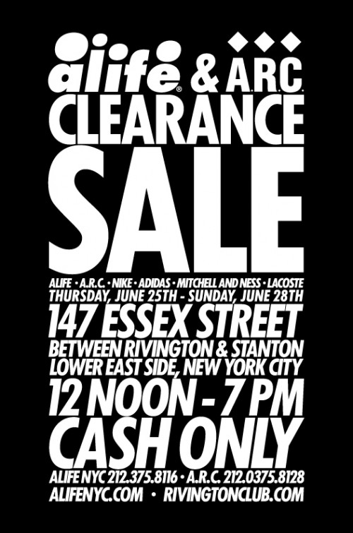 ALIFE & A.R.C. Courtyard Clearance Sale