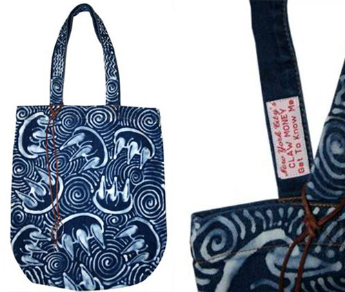 Claw Money Pop Up Shop @ Fred Segal + Denim Tote Bags