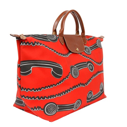 Longchamp x Jeremy Scott “Phone Print” Pliage Bag
