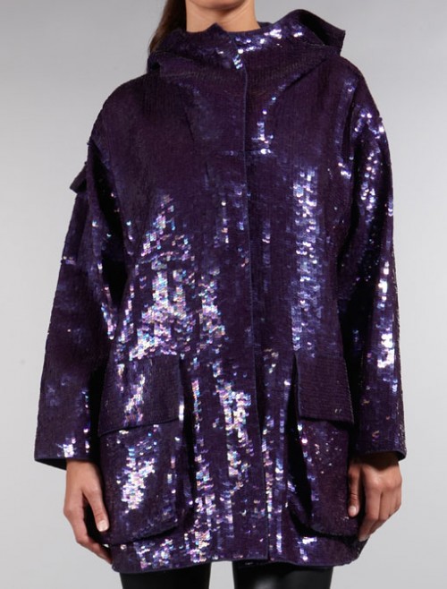 Sophie Hulme Purple Sequin Poncho
