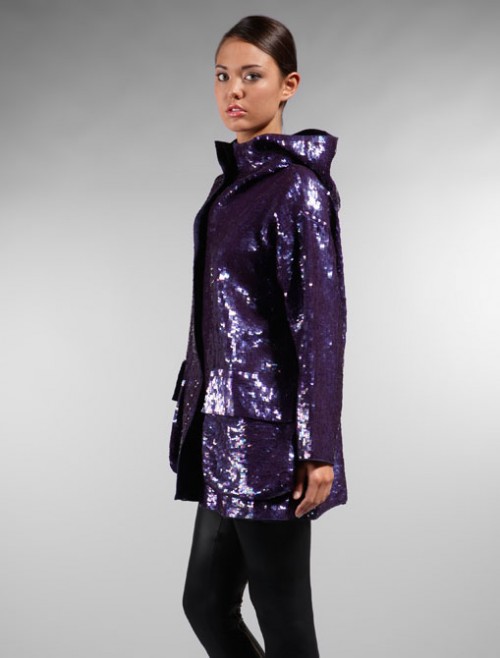 Sophie Hulme Purple Sequin Poncho