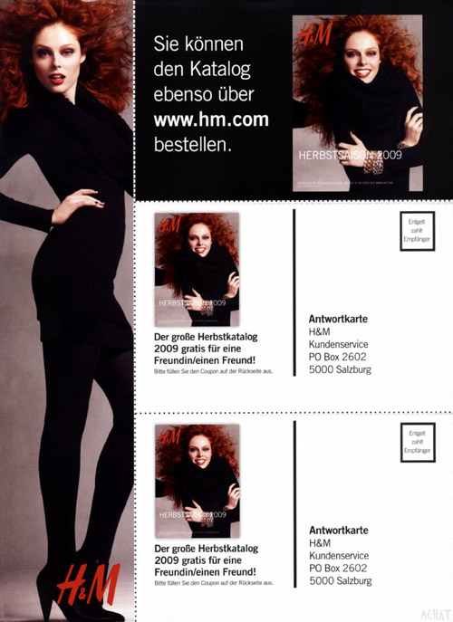H&M Fall 2009 Catalog ft. Coco Rocha