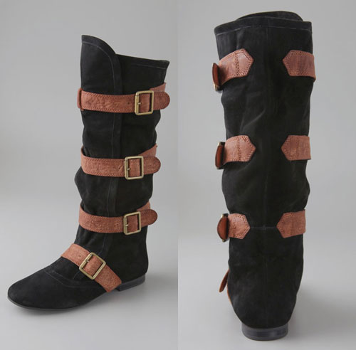 Jeffrey Campbell Suede Slouch Flat Boots