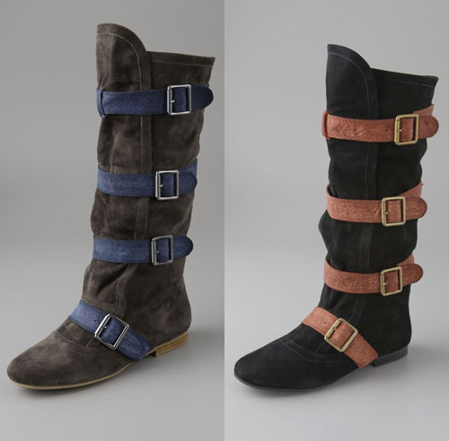 Jeffrey Campbell Suede Slouch Flat Boots