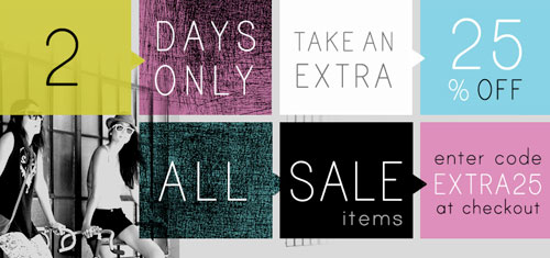 Shopbop   Take an Extra 25% Off Sale Items