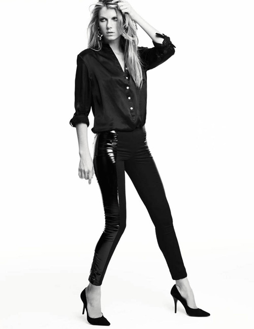 H&M Magazine Autumn 2009: Angela Lindvall Back In Black