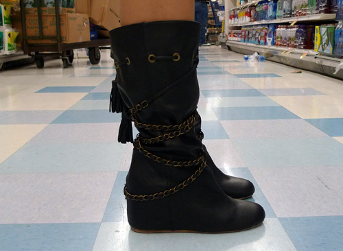 80%20 Bobbie Chain Gathered Hidden Wedge Boot