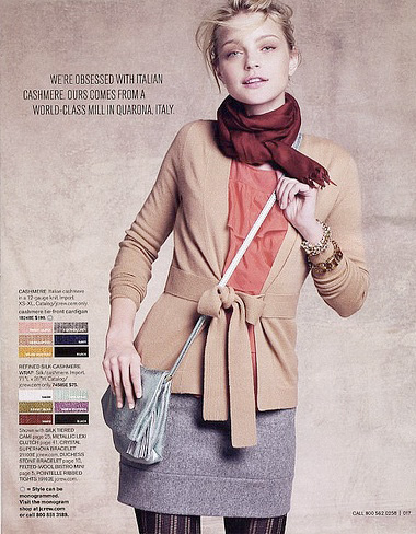 Jessica Stam for J.Crew October 2009 Catalog