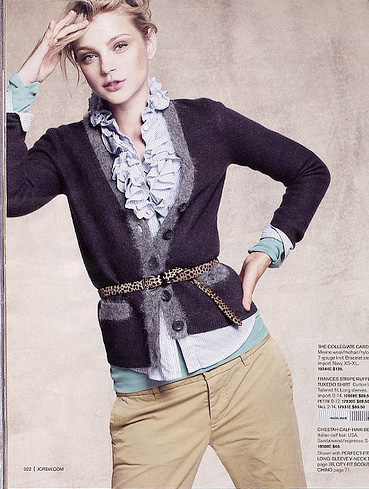 Jessica Stam for J.Crew October 2009 Catalog