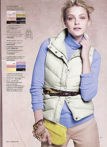 Jessica Stam for J.Crew October 2009 Catalog