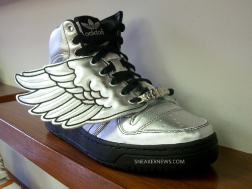 Jeremy Scott x adidas – JS Wings – Metallic Silver + Black – Available