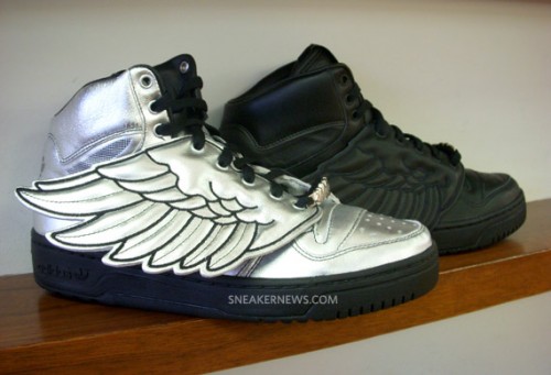 Jeremy Scott x adidas – JS Wings – Metallic Silver + Black – Available